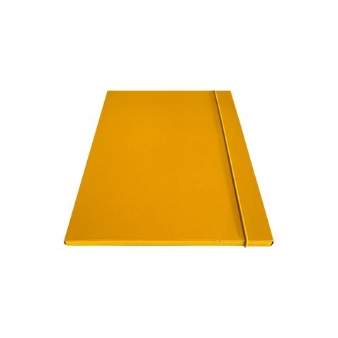 Cartella c/elastico tondo - dorso 1cm - giallo - Starline