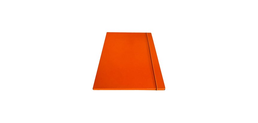 Cartella 3 lembi con elastico - 25 x 34 cm - dorso 1cm - arancio - Starline