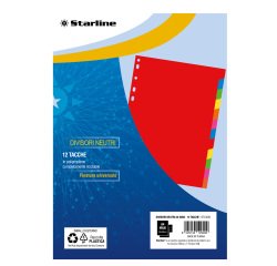 Divisori neutri 12 tacche - A4 Maxi - PPL - colori assortiti - Starline