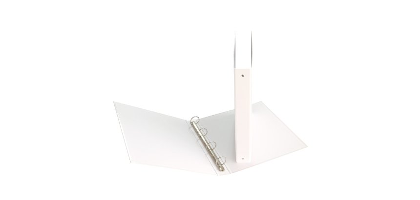 Raccoglitore - 22 x 30 cm - 4 anelli tondi 30 mm - dorso 4 cm - bianco - Starline