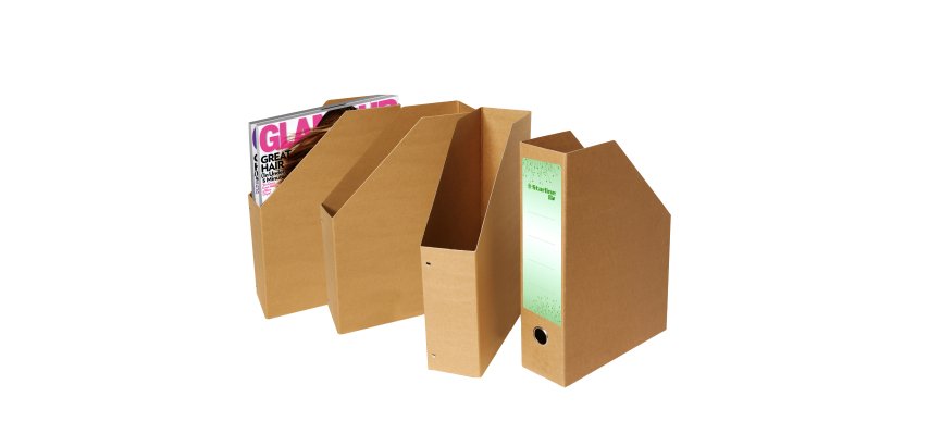 Portariviste Eco - 25 x 35 x 8 cm - dorso 8 cm - avana - Starline