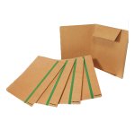 Cartella 3 lembi con elastico piatto - 25 x 35 cm - dorso variabile - cartoncino - avana - Starline