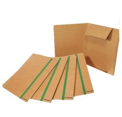 Cartellina 3 lembi - con elastico piatto 20 mm - 25 x 35 cm - cartoncino FSC - avana - Starline