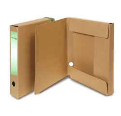 Scatola progetto con elastico - cartone FSC - dorso 6 cm - 25x35 cm - avana - Starline
