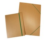 Cartella 3 lembi con elastico Eco - 35 x 50 cm - dorso variabile - cartoncino - avana - Starline