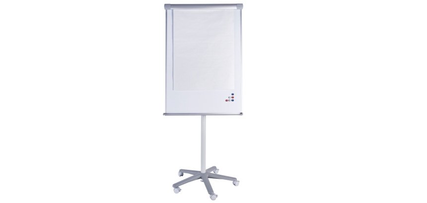 Lavagna portablocco mobile - 70 x 100 cm - bianco - Starline