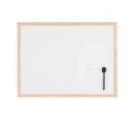 Lavagna bianca magnetica - 45 x 60 cm - cornice legno - bianco - Starline