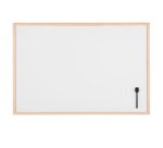 Lavagna bianca magnetica - 60 x 90 cm - cornice legno - bianco - Starline