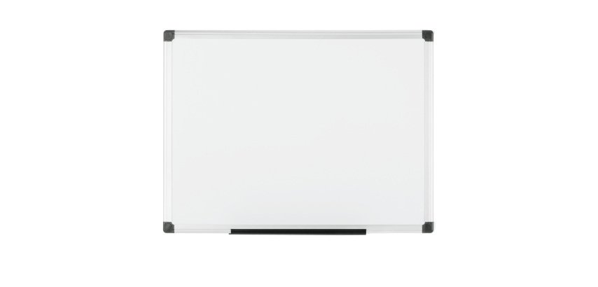 Lavagna magnetica - 100 x 150 cm - superficie in acciao laccato - cornice in alluminio - bianco - Starline