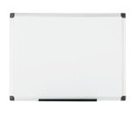 Lavagna magnetica - 100 x 200 cm - superficie in acciao laccato - cornice in alluminio - bianco - Starline