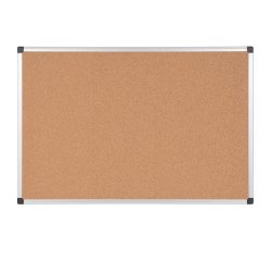 Lavagna - 90 x120 cm - superficie in sughero - cornice in alluminio - Starline