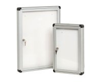 Bacheca per interni - con anta battente - fondo bianco magnetico - 4 fogli A4 - verticale - Starline