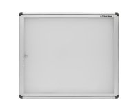 Bacheca per interni - con anta battente - fondo bianco magnetico - 6 fogli A4 - orizzontale - Starline