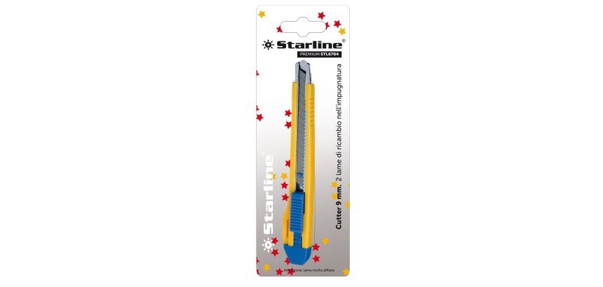 Cutter Premium - con bloccalama - 2 lame incluse - 9 mm - Starline