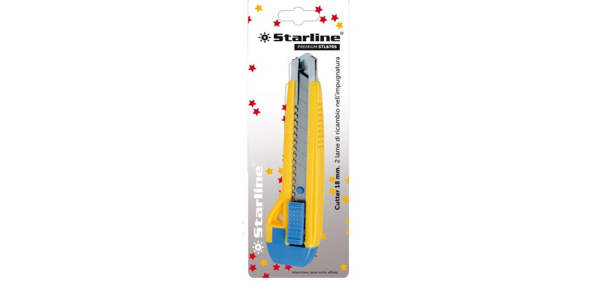 Cutter Premium - con bloccalama - 2 lame incluse - 18 mm - Starline