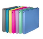 Raccoglitore KingBright - 22 x 30 cm - 4 anelli a R 30 mm - rivestito in PP - colori assortiti - Starline