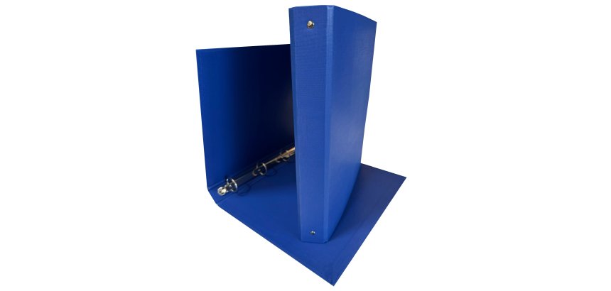 Raccoglitore King - 22 x 30 cm - 4 anelli tondi 30 mm - dorso 4 cm - rivestimento in PP - blu - Starline