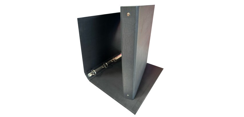 Raccoglitore King - 22 x 30 cm - 4 anelli tondi 30 mm - dorso 4 cm - rivestimento in PP - nero - Starline