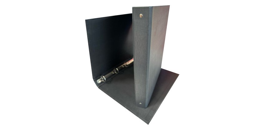 Raccoglitore King - 22 x 30 cm - 4 anelli tondi 30 mm - dorso 4 cm - rivestimento in PP - nero - Starline