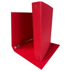 Raccoglitore King - 22 x 30 cm - 4 anelli tondi 30 mm - dorso 4 cm - rivestimento in PP - rosso - Starline