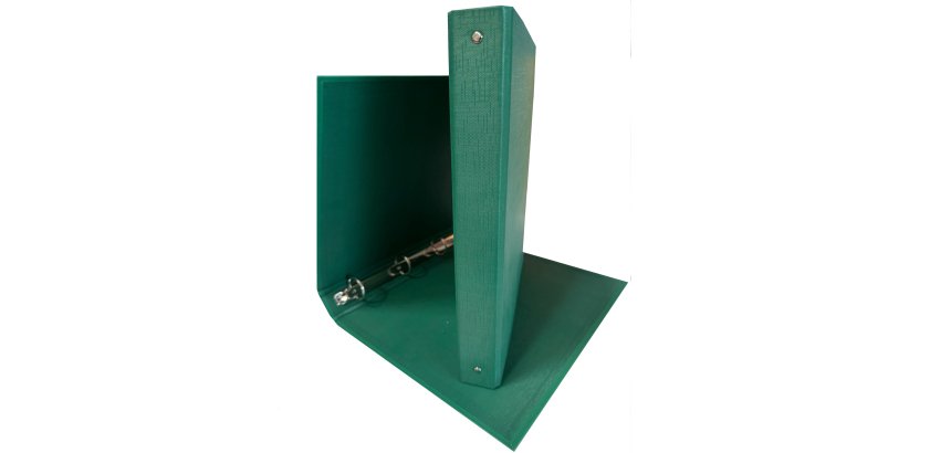 Raccoglitore King - 22 x 30 cm - 4 anelli tondi 30 mm - dorso 4 cm - rivestimento in PP - verde - Starline