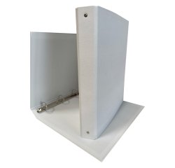 Raccoglitore King - 4 anelli tondi 30 mm - dorso 4 cm - 22x30 cm - rivestimento in PPL - bianco - Starline