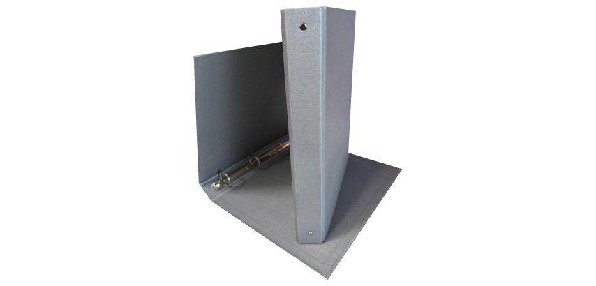 Raccoglitore King - 22 x 30 cm - 4 anelli tondi 30 mm - dorso 4 cm - rivestimento in PP - grigio - Starline