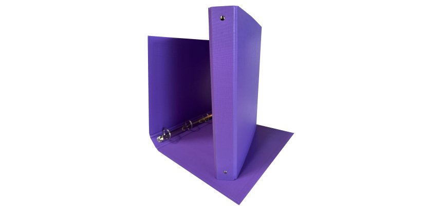 Raccoglitore King - 22 x 30 cm - 4 anelli tondi 30 mm - dorso 4 cm - rivestimento in PP - viola - Starline