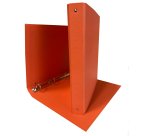 Raccoglitore King - 22 x 30 cm - 4 anelli tondi 30 mm - dorso 4 cm - rivestimento in PP - arancio - Starline