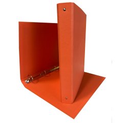 Raccoglitore King - 22 x 30 cm - 4 anelli tondi 30 mm - dorso 4 cm - rivestimento in PP - arancio - Starline