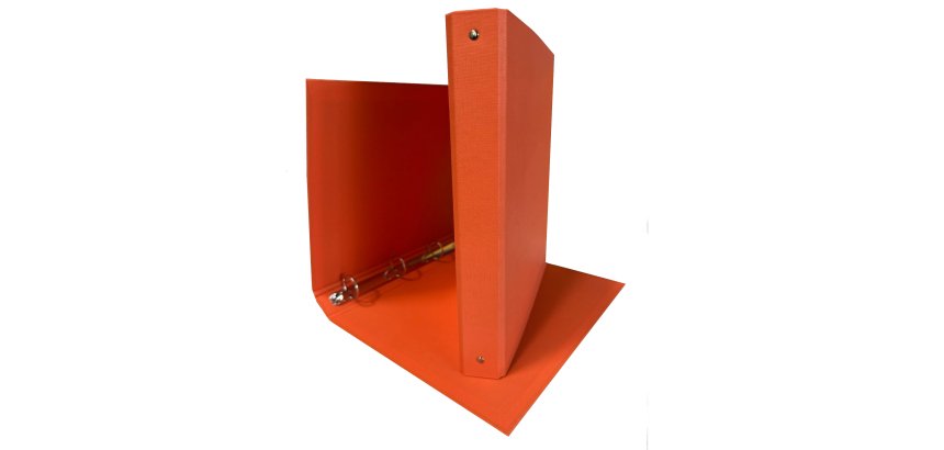 Raccoglitore King - 22 x 30 cm - 4 anelli tondi 30 mm - dorso 4 cm - rivestimento in PP - arancio - Starline