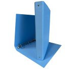 Raccoglitore King - 22 x 30 cm - 4 anelli tondi 30 mm - dorso 4 cm - rivestimento in PP - azzurro - Starline