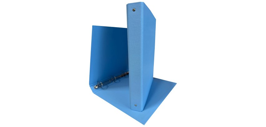 Raccoglitore King - 22 x 30 cm - 4 anelli tondi 30 mm - dorso 4 cm - rivestimento in PP - azzurro - Starline