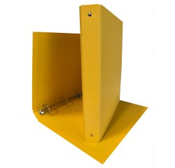 Raccoglitore King - 22 x 30 cm - 4 anelli tondi 30 mm - dorso 4 cm - rivestimento in PP - giallo - Starline