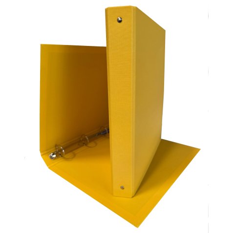 Raccoglitore King - 4 anelli tondi 30 mm - dorso 4 cm - 22x30 cm - rivestimento in PPL - giallo - Starline