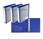 Raccoglitore personalizzabile KingShow - 22 x 30 cm - 4 anelli a D 30 mm - dorso 4 cm - blu - Starline