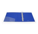 Raccoglitore personalizzabile KingShow - 22 x 30 cm - 4 anelli a D 50 mm - dorso 6 cm - blu - Starline