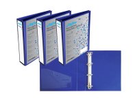 Raccoglitore personalizzabile KingShow - 4 anelli a D 40 mm - dorso 5 cm - 22x30 cm - blu - Starline
