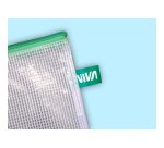 Busta a rete con cerniera gialla - PVC - 20 x 25 cm - trasparente - Starline.