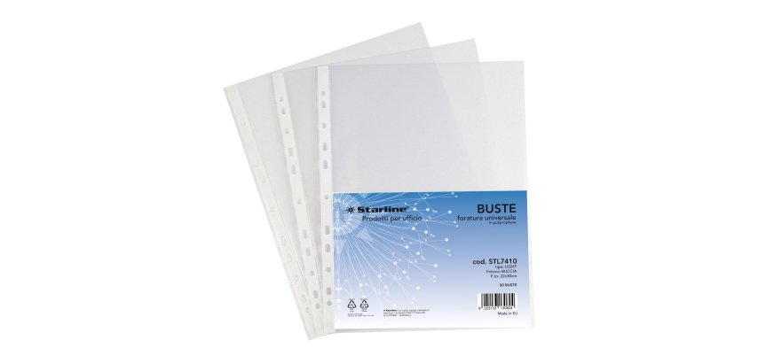Buste forate Light - buccia - 22 x 30 cm - trasparente - Starline - conf. 50 pezzi