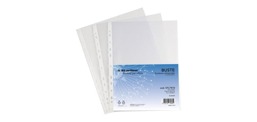 Buste forate Light - buccia - 22 x 30 cm - trasparente - Starline - conf. 50 pezzi