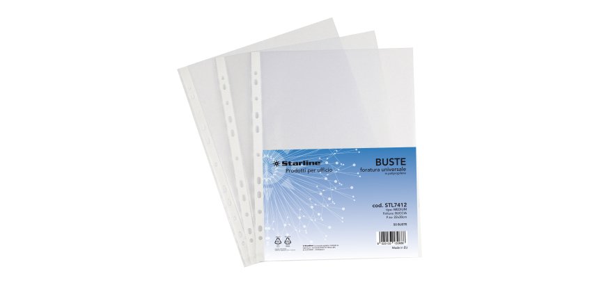 Buste forate Medium - buccia - 22 x 30 cm - trasparente - Starline - conf. 50 pezzi