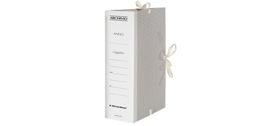 Faldone - lacci incollati - tela - 35 x 25 cm - dorso 8 cm - Starline