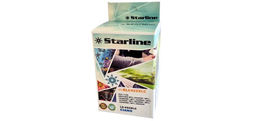 Starline Cartuccia Ciano per Brother LC-422XLC