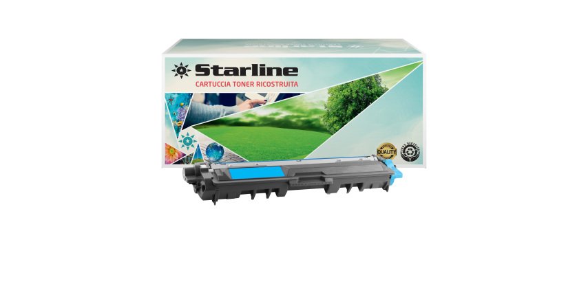 Starline - Toner Ricostruito per Brother TN243 - Ciano - 1.000 pag
