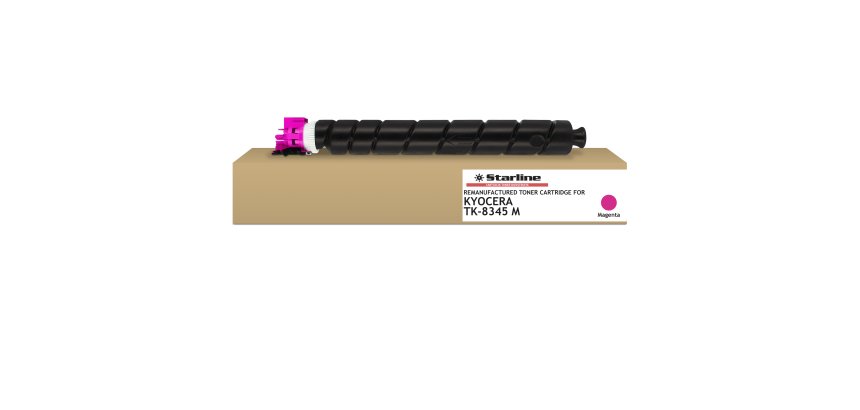 Starline - Toner ricostruito per Kyocera Taskalfa 2552/2553 Series - Magenta - TK8345M - 12.000 pag