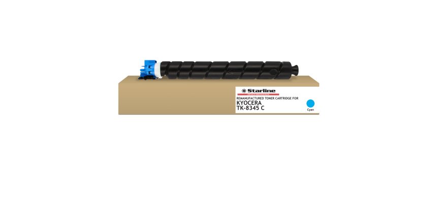 Starline - Toner ricostruito per Kyocera - Ciano - TK8345C - 12.000 pag