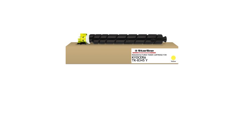 Starline - Toner ricostruito per Kyocera Taskalfa 2552/2553 Series - Giallo - TK8345Y - 12.000 pag