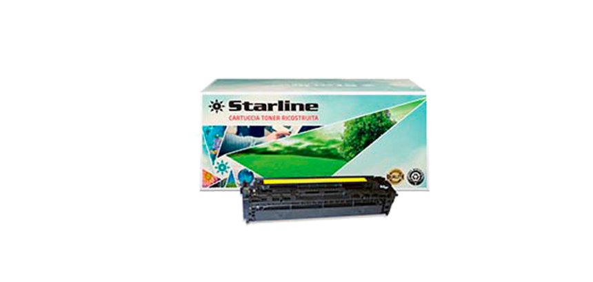 Starline - Toner Ricostruito - per HP 125A - Giallo - CB542A - 1.400 pag