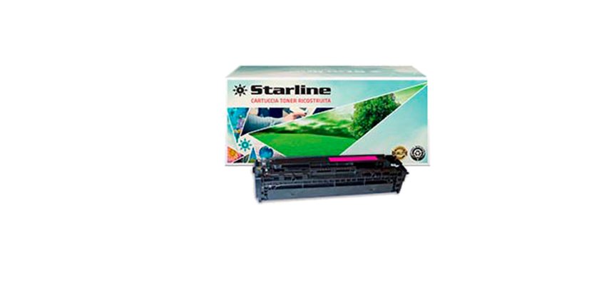 Starline - Toner Ricostruito - per HP 128A- Magenta - CE323A - 1.300 pag
